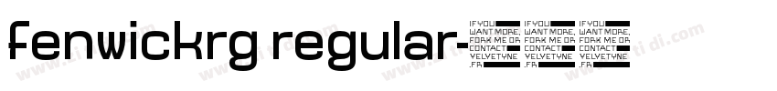 fenwickrg regular字体转换